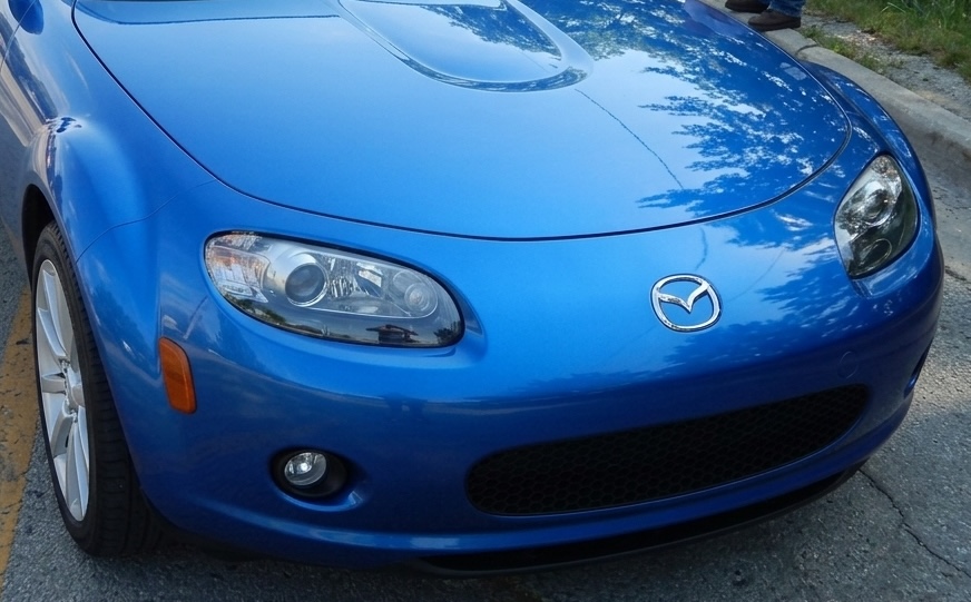 Front bumper after collision repair and repaint